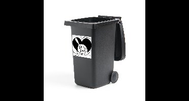 Container sticker Koekenpan illustratie - Een illustratie van een witte koekenpan met tekst Klikosticker - 40x40 cm - kliko sticker - weerbestendige containersticker