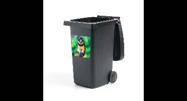 Container sticker Briluil - De kleuren van de briluil Klikosticker - 40x40 cm - kliko sticker - weerbestendige containersticker