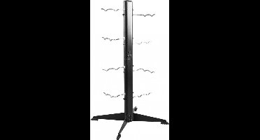 Gorilla Sports Rek voor Trainingsgrepen - Standaard - 8 Houders - Zwart