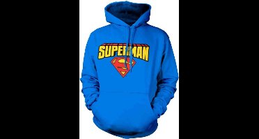 DC Comics Superman Hoodie/trui -L- Blockletter Logo Blauw
