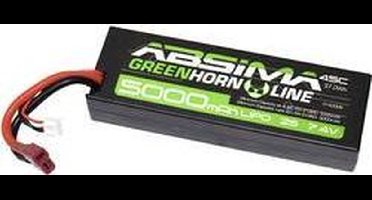 Absima LiPo accupack 7.4 V 5000 mAh Aantal cellen: 2 50 C Box hardcase T-stekkersysteem