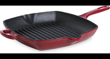 BK Bourgogne Grillpan - 26cm - Gietijzer - Chili Red