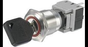 TRU COMPONENTS 704409 LAS1-BGQ-11Y/23 Sleutelschakelaar 250 V/AC 5 A 1x uit/(aan) 1 x 60 ° IP40 1 stuk(s)