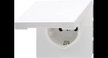 Jung LS1520KLWW Wandcontactdoos met randaarde Inzetstuk LS plus, LS design, LS 990 Alpine-wit 1 stuk(s)