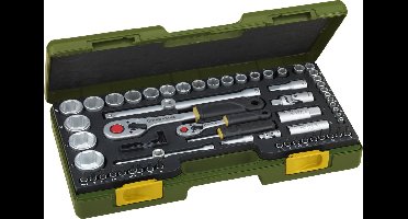 Proxxon Industrial 23286 Dopsleutelset Metrisch 1/4 (6.3 mm), 1/2 (12.5 mm) 65-delig