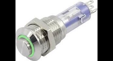 TRU COMPONENTS TC-6647556 LAS4GQH-11ZE/G/12V/S Drukschakelaar 48 V 2 A 1x aan/uit Continu Groen 1 stuk(s)