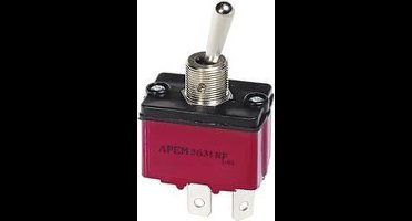APEM 3639NF/2 3639NF/2 Tuimelschakelaar 250 V/AC 6 A 1x aan/uit/aan Continu/0/continu 1 stuk(s)