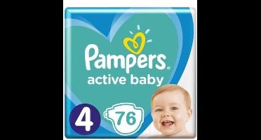Pampers Baby-Dry Luiers - Maat 4 - 9 tot 14kg - 76 Stuks