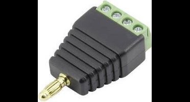 TRU COMPONENTS 93013c1125 Laboratoriumstekker Stekker, recht Stift-Ø: 4 mm Zwart 1 stuk(s)