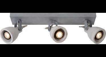 Lucide CONCRI-LED - Plafondspot - Ø 9 cm - LED Dimb. - GU10 - 3x5W 3000K - Grijs