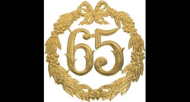 Hulde deco lauwerkrans goud 65