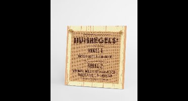 Paper Dreams Bordje Huisregels 20 Cm Hout Naturel