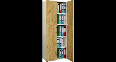 VCM Kantoorkast Boeken Mappen Archiefkast Kantoormeubelen Kast Lona 5-vaks draaideuren Kantoorkast Boeken Mappen Archiefkast Kantoormeubelen Kast Lona 5-vaks draaideuren