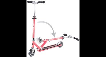 Step - Globber Flow Element Lights Pink - roze - lichtgevende wielen - vouwbaar - in hoogte verstelbaar - vanaf 5 jaar