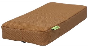 Dresco Bagagedragerkussen – Comfortabel - Bruin – Afmeting 32x15x5cm – Montage met tie-wraps – Rits in hoes