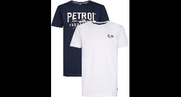 Petrol Industries T-Shirts Jongens 2-Pack - Ronde Hals - Korte Mouwen - Katoen - Met Print - Multipack van 2 stuks - - Maat 140