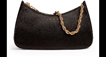 Ted Baker schoudertas handtas Agnise Chain Detail Satin Shoulder Bag Black zwart