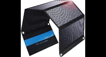 RVV® Zonnepaneel Opvouwbaar - Draagbare Zonnepaneel - Zonnepaneel - Opvouwbaar - Ideaal voor Buitenactiviteiten- zwart- 29cm x 16cm x 4cm