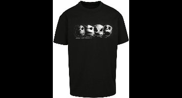 The Nightmare Before Christmas Jack - Glitch Heren Oversized T-shirt - zwart - XL