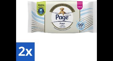 Page – Vochtig Toiletpapier – Puur – 38 doekjes - Voordeelverpakking - 2 stuks