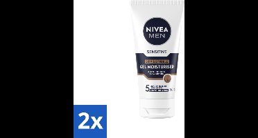 NIVEA MEN - Sensitive - Gezichtsgel Huid & Stoppelbaard - 50 ml - Voordeelverpakking - 2 stuks