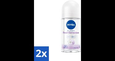 NIVEA - Deodorant Roller - Frisse Sensatie - 72 Uur Anti-Transpirant - 50 ml - Voordeelverpakking - 2 stuks