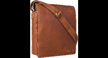 Vintage Schoudertas voor Mannen van Leer voor 13.3 Inch Tablets en MacBooks