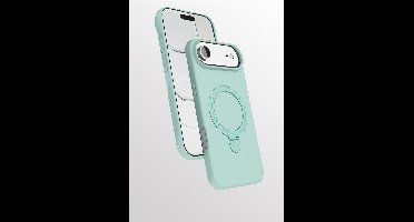 Hoesje Geschikt voor iPhone Air hoesje zacht siliconen Mint Groen - Liquid Backcover ring hoesje Geschikt voor Magsafe