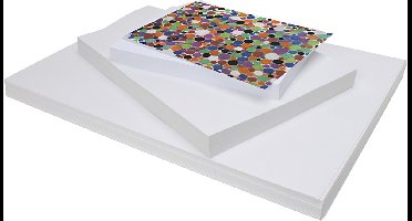 Gekleurd Karton, wit, A2,A3,A4, 180 gr, 3x100 vel/ 1 doos