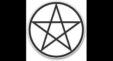 Pentagram Vinyl Stickers Set van 2 - Keltische Teken voor Laptops, Tablets en Bagage