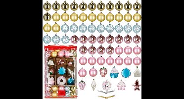 Springos Kerstballen | 69 Stuks | Veelkleurig | Ornamenten