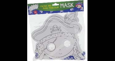 Wins Holland piraten maskers karton knutselset 4 stuks kinderen.