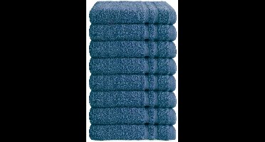 Byrklund gastendoekjes 30x50 - set van 8 - Hotelkwaliteit - Blauw