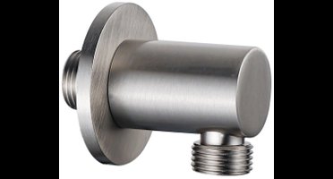 FugaFlow Eccelente Sobrado wandaansluitbocht - rozet rond - Geborsteld RVS PVD (RVS)