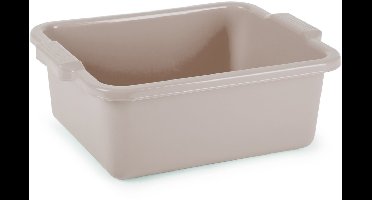 Plasticforte afwas en schoonmaak Teil - Rechthoek model - kunststof - 11 liter - 40 x 30 x 14 cm - beige - spoelbak