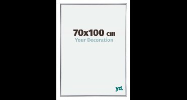 Your Decoration - Puzzellijst 70x100 cm - Zilver Hoogglans - Puzzellijst 1500-2000 stukjes - Kunststof Fotolijst - Annecy
