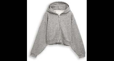 Tom Tailor Cropped hoodie Sweatjack met glitterlook