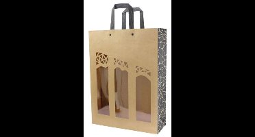 Wijnflestas 3 flessen 285+95x385mm Authentique (10 stuks) | 10 stuks