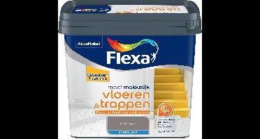 Flexa - Mooi Makkelijk Vloeren & Trappen Zijdeglans - Leisteengrijs - 0.75 L