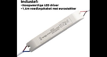 Opbouw LED Paneel 30x60cm | 30W | Zwart | 4500K - Naturel wit