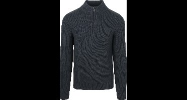 Suitable Half Zip Trui Patch Donkerblauw (navy) - Maat XL - Heren - Quarter zip - Schipperstrui met rits - Volwassen mannen