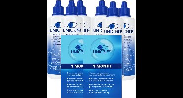 Unicare 6 maanden pakket - 12 maandlenzen + 6 flessen lenzenvloeistof - voordeelverpakking -3,75