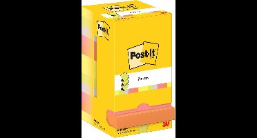 Post-it Z-notes | 100 vel | ft 76 x 76 mm | pak van 12 blokken | assorti neonkleuren