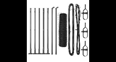 vidaXL - Hekpaal. - Grijs