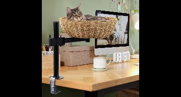 Verhoogd Kattenhuis voor Bureau - Roterende Staaf - Hoogte Verstelbare Kattenmand