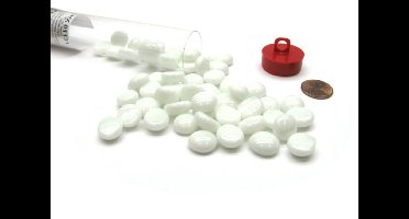 Chessex Glass Gaming Stones - White Opal (40+)