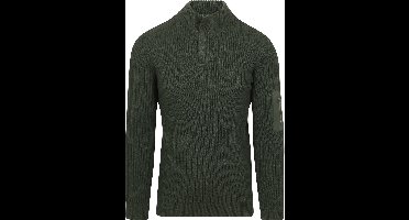 Suitable Mou Half Zip Trui Donkergroen - Maat S - Heren - Quarter zip - Schipperstrui met rits - Volwassen mannen