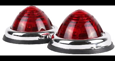 zijmarkeringslamp universeel 2 stuks rood 12 volt - contourlamp - zij lamp - breedtelamp