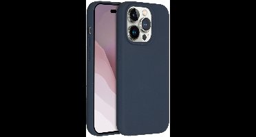 Accezz Hoesje - Geschikt voor Apple iPhone 14 Pro - Liquid Silicone Backcover geschikt voor MagSafe - Donkerblauw