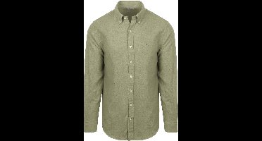 McGregor Overhemd Flanel Melange Sage Groen - Maat XL - Heren - Overhemden Casual